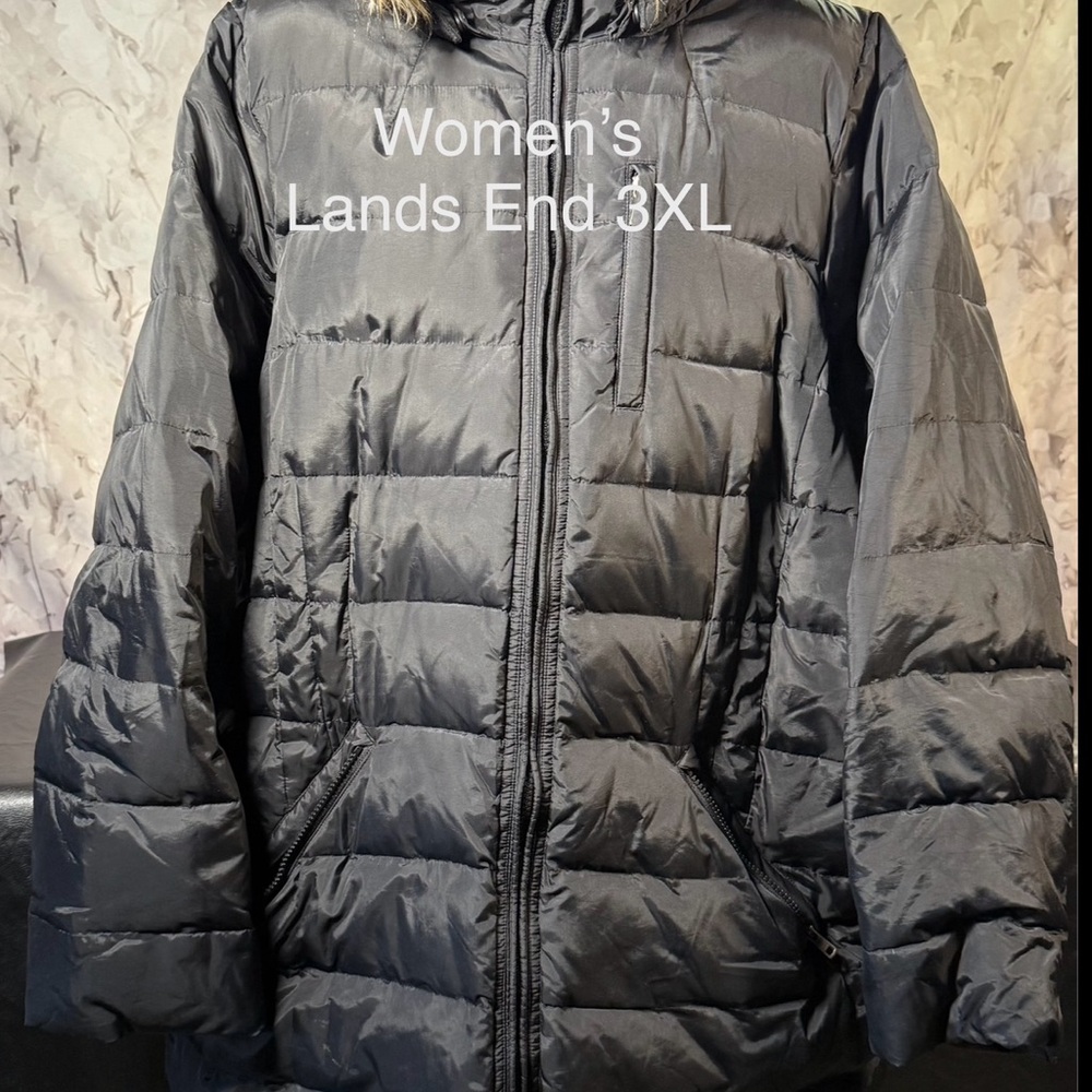 Lands' End Women's Dark Puffer Coat